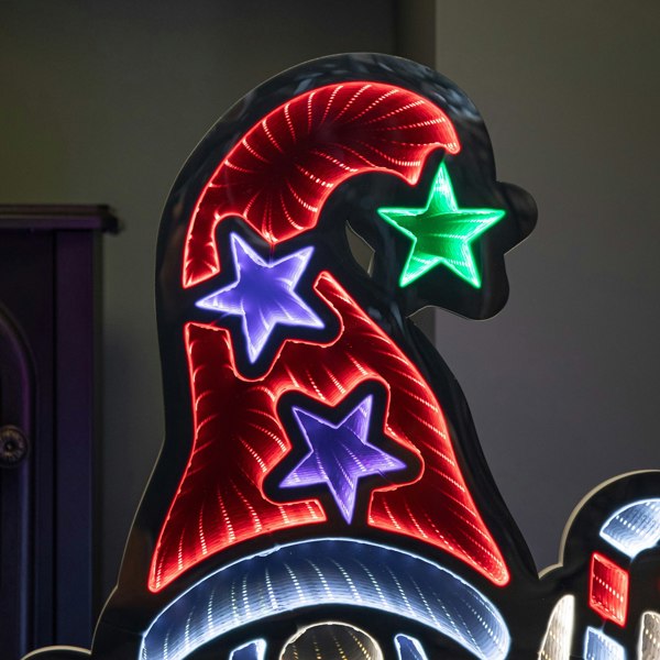 Samuel Alexander 60cm Light up Christmas Gonk with Candy Cane Infinity Decoration with LEDs