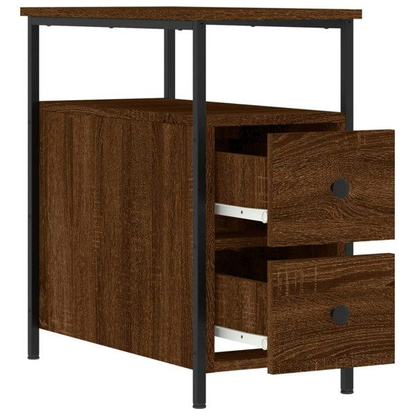 Berkfield Bedside Cabinets 2 pcs Brown Oak 30x60x60 cm Engineered Wood