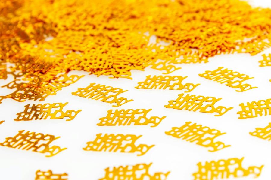 Gold Happy Birthday Confetti Table Scatter for Birthday Parties, 14g Decorative Party Scatter image 1