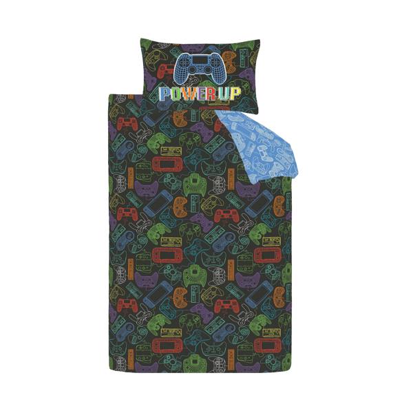 Catherine Lansfield Power Up Gamer So Soft Duvet Cover Set Black