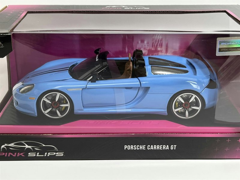 Jada 2005 Porsche Carrera GT Blue 1:24 Scale Pink Slips Jada 253293013