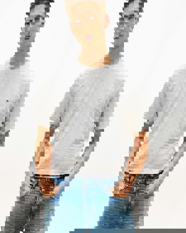 Tommy Hilfiger Essential Seasonal Regular Fit Solid Mens T-Shirt - Light Grey Heather