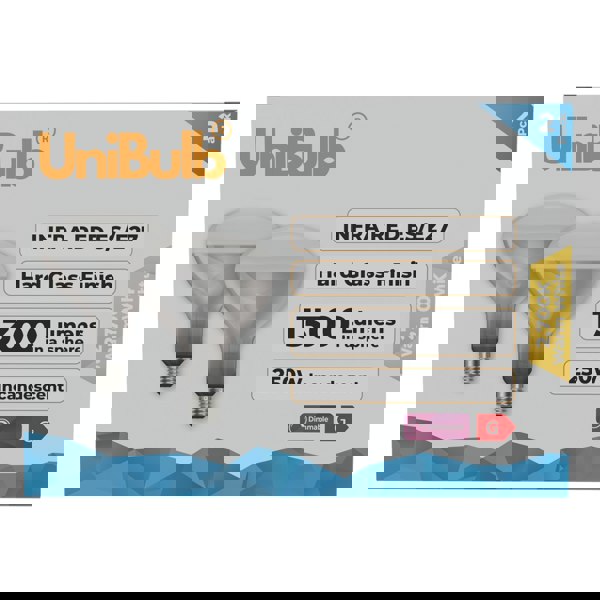 UniBulb Infra-Red Heater Lamp Bulb E27 1300lm 250W 2700K - Pack of 2 S5949