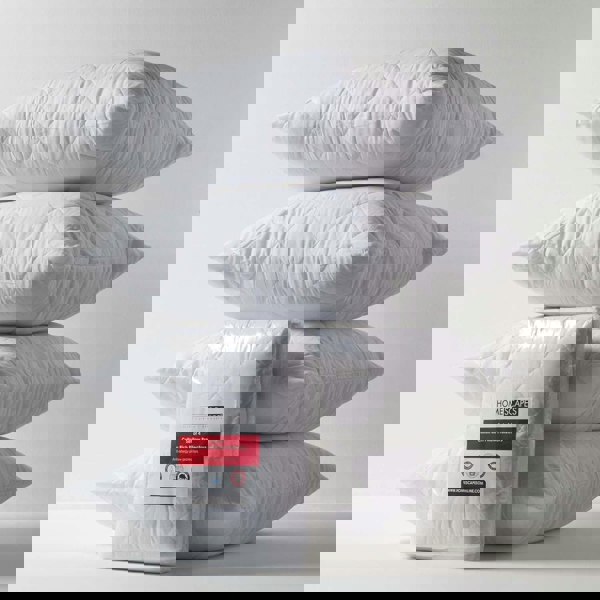 HOMESCAPES Cotton Rich Quilted Pillow Protectors Pack of 4