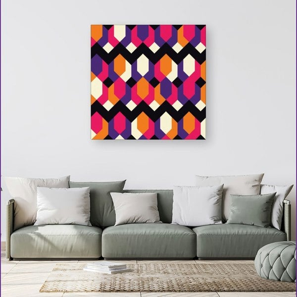 Warren Reed Coloured Abstract Pattern Canvas