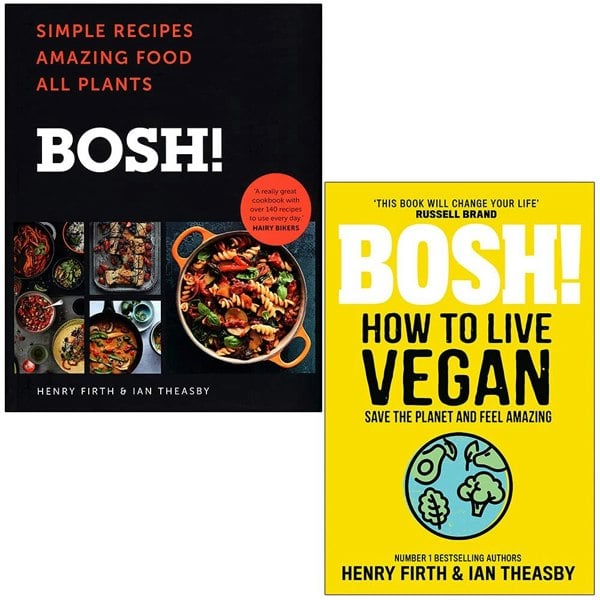 HarperCollins BOSH: Simple recipes, BOSH: How to Live Vegan By Henry Firth 2 Books Collection Set