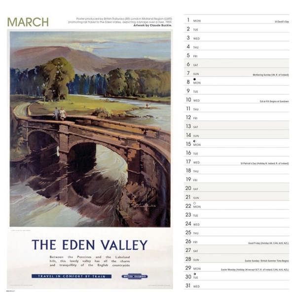 National Railway Museum, North West England Poster Art Calendar 2027, Wall Calendars, Month To View, Travel, Gift
