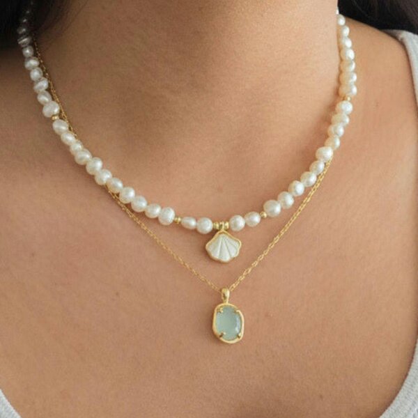 Uchi & Soto Enso Aqua Stone Necklace