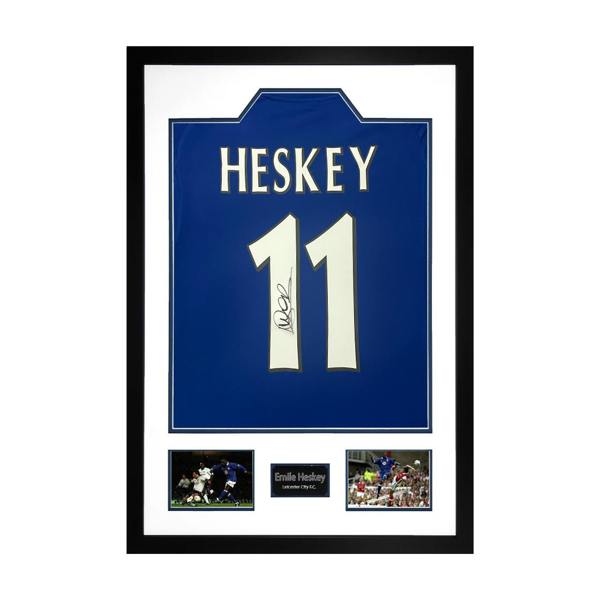 Emile Heskey Signed Leicester City Shirt Premium Frame