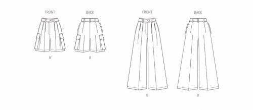 Vogue Sewing Pattern 1958, Trousers, Shorts for Women, A5 (6-8-10-12-14) - Intermediate