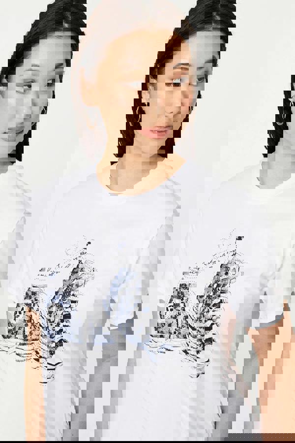 White | Graphic Print Short Sleeve T-Shirt