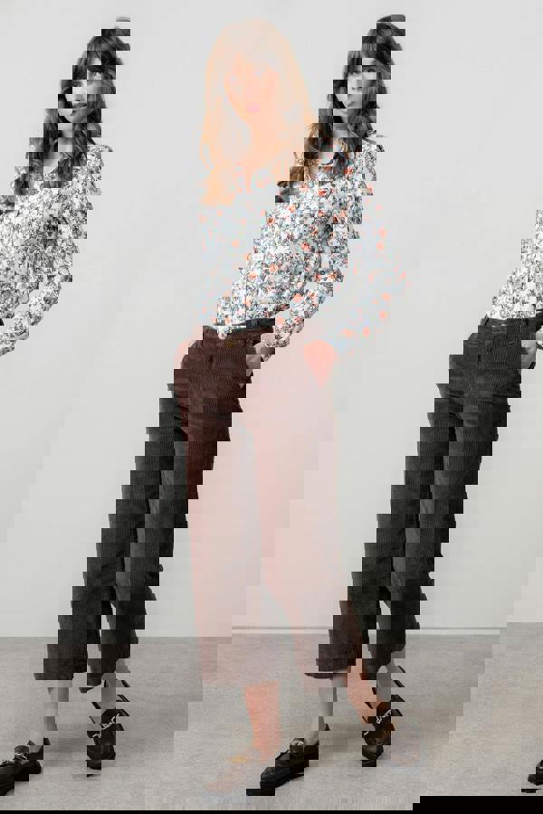 Lily & Me Patsy Organic Cotton Ditsy Shirt Ecru