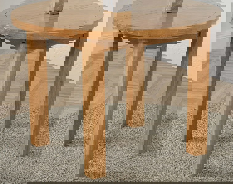 That's Furniture Edmonton 110 - 140cm Solid Oak Extendable Round Dining Table
