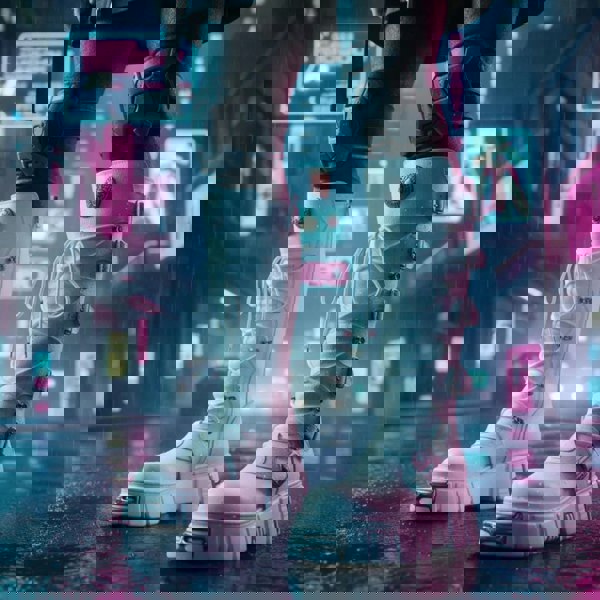 New Rock M-272-C69 Knee High White Leather Gothic Boots