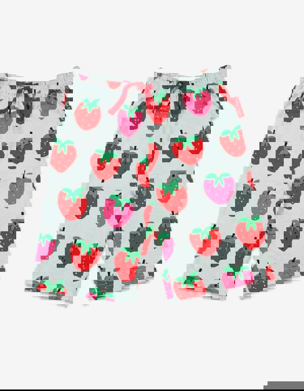 Organic Strawberry Print Short Pyjamas - Toby Tiger UK Retail