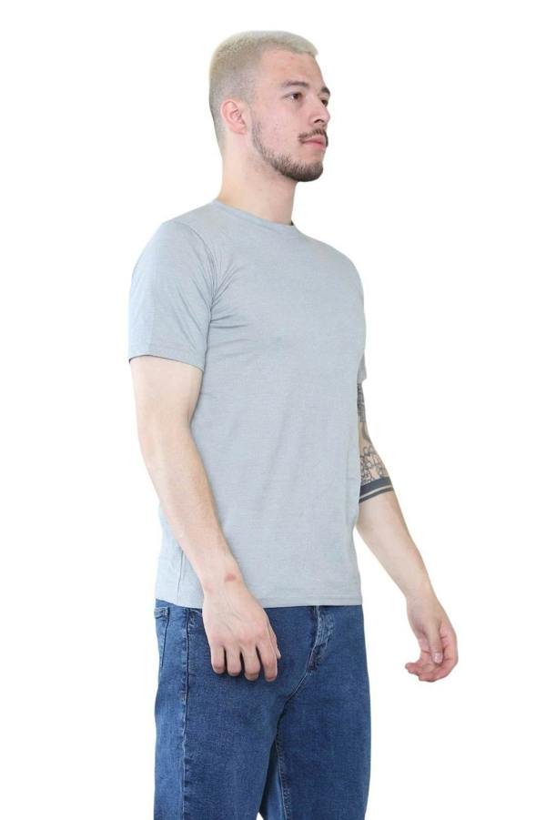 Grey Crew Neck T-Shirt – Minimalist Style for Everyday Wear