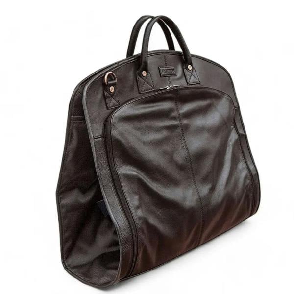 brown suit garment carrier  on a white background