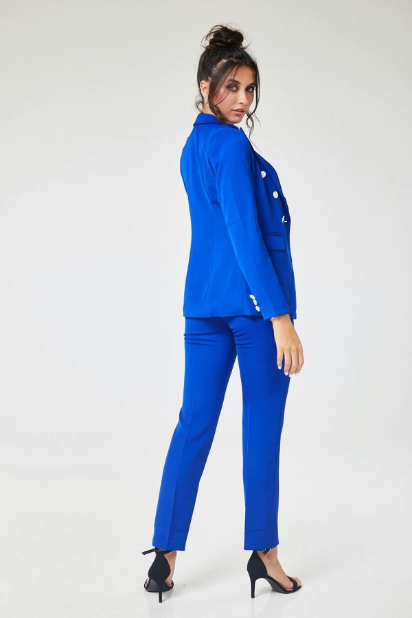 LuvForever Cobalt Blue 4-Piece Trouser Skirt Suit