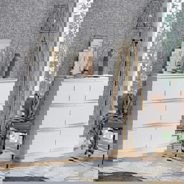 SQUAREBOXX Carlton 7 Drawer Cabinet in Matt White