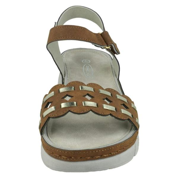 Spot On Ladies Spot On Mid Wedge Sandals F10944