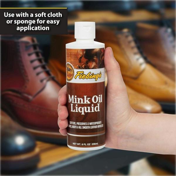 Fiebing's Mink Oil Liquid - Deep Conditioning & Weather Protection for Leather 8oz