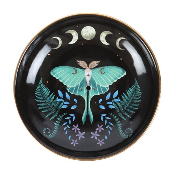 Serano Luna Moth Ceramic Incense Plate