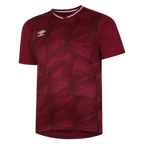 Umbro Childrens/Kids Triassic Short-Sleeved Jersey - Claret Red/Tawny Port - 