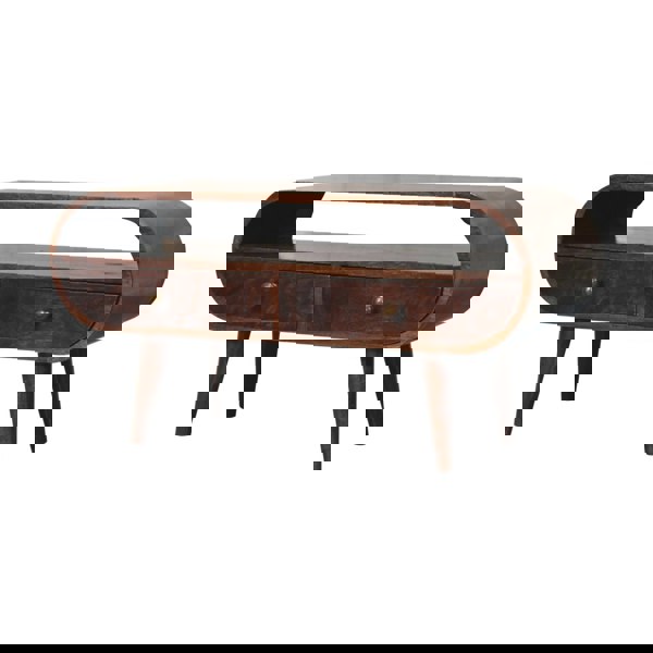 Artisan Furniture Solid Wood California Walnut Circular TV Stand