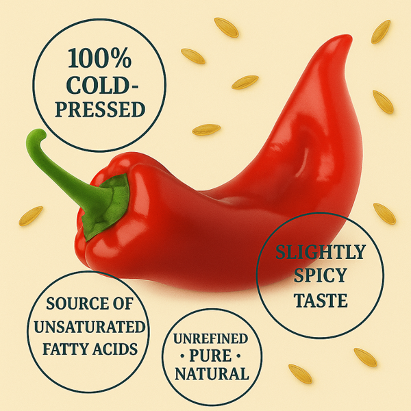 Ol'Vita Sweet Paprika Seed Oil | Cold Pressed | Unrefined