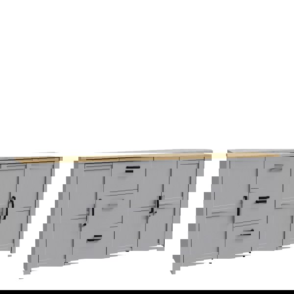 Furniture To Go Bohol Large Sideboard in Riviera Oak/Grey Oak