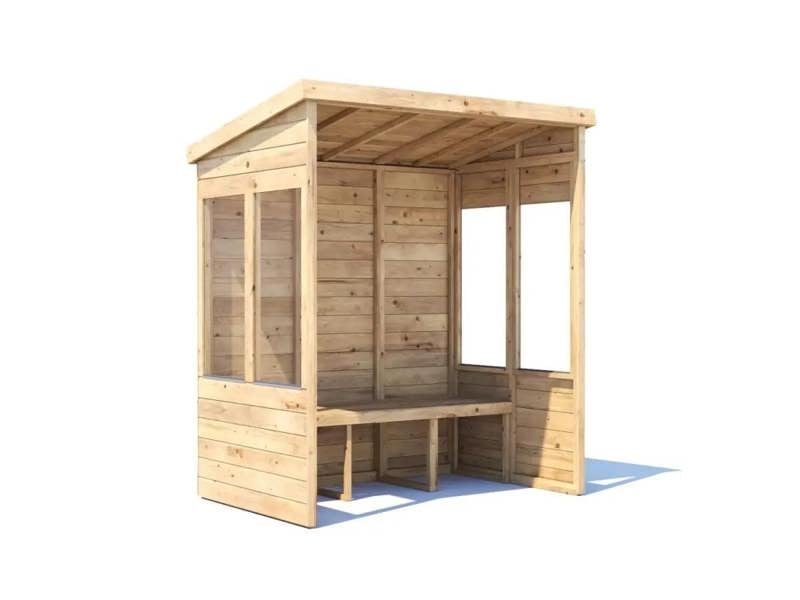 Dunster House Garden Arbour With Glazed Panels, W1.8m x D1.2m / W6' x D4', Pressure Treated, Apocallipo