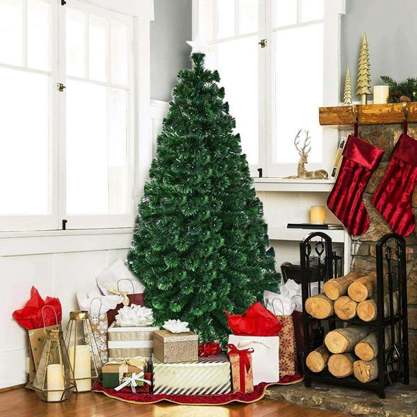2ft Multicolour Fibre Optic Christmas Tree with 8 Light Modes and PVC Tips image 3