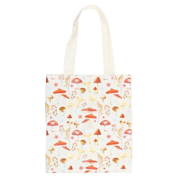Serano Mushroom Print Polycotton Tote Bag