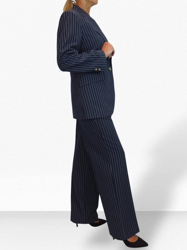 Paulo Due Women's Pinstripe 2 Piece Trouser Suit Tailored Blazer