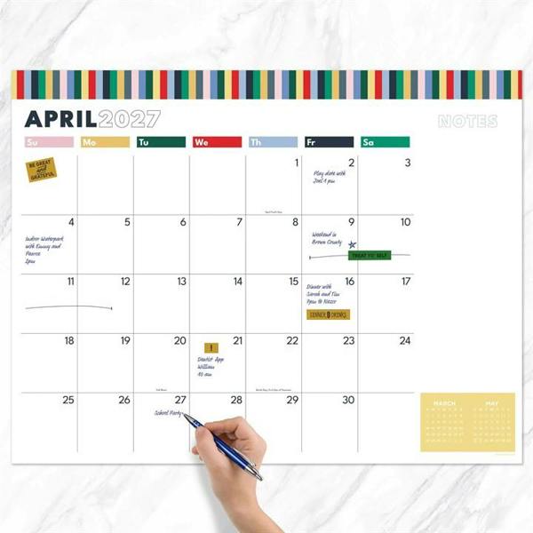 Long Weekend Large Desk Pad 2027, Desk Calendars, Month To View, Basics, Gift