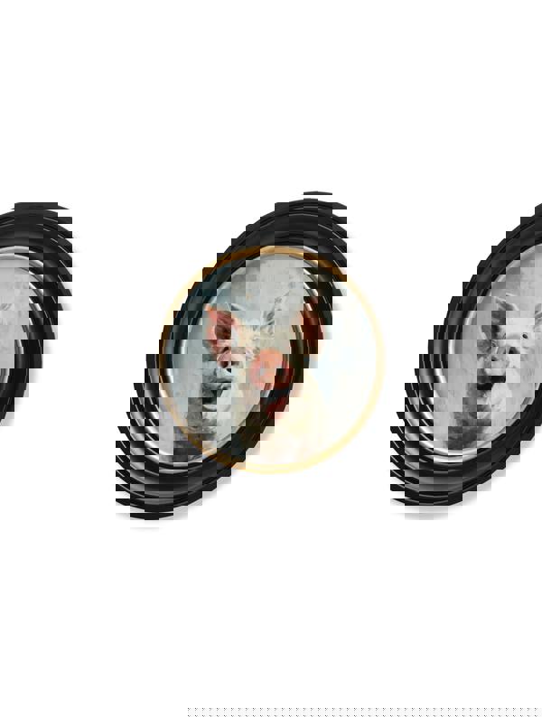 Exceptional Art The Giggly Pig - Oxford round frame
