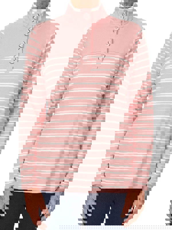 PennyPlain Striped Funnel Neck Top - Dusk