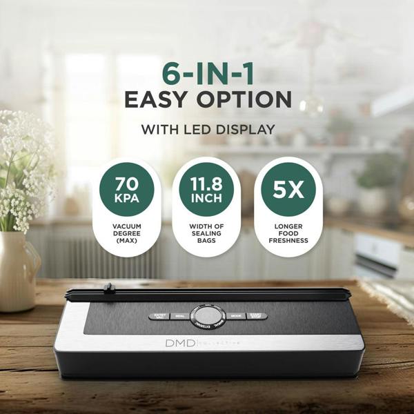 DMD Collective Vacuum Sealer - Starter Kit, 6 Modes, Bags Included