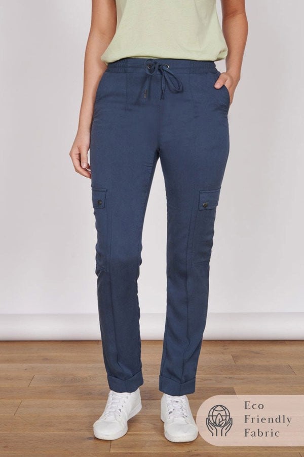 Jeetly.comCharlotte Navy Formal Tailored JoggersTrousers