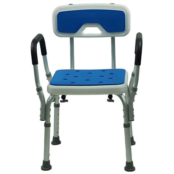 Gr8 Home EVA Padded Shower Chair Adjustable Bath Seat Senior Disabled 120kg With Arms Aid