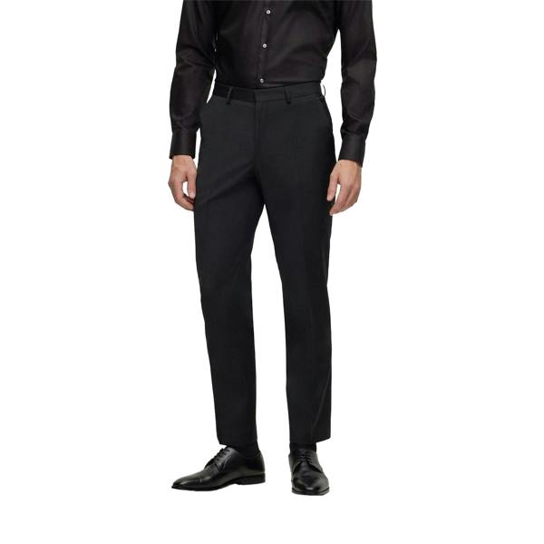 Boss Mens Leon Straight Leg Trousers - Black - 