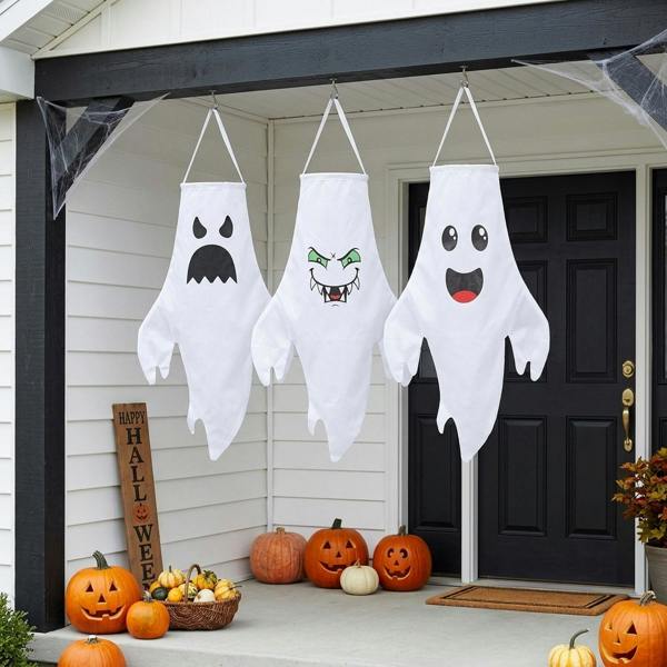 Garden Greatness 3 Pack Chilling Hanging LED Halloween Ghosts