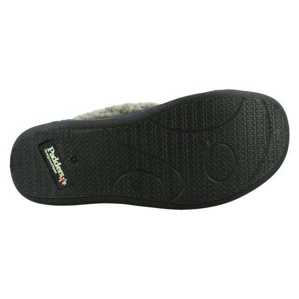 Padders Ladies Padders Slippers With Cats Motifs With A Faux Fur Trim Anna