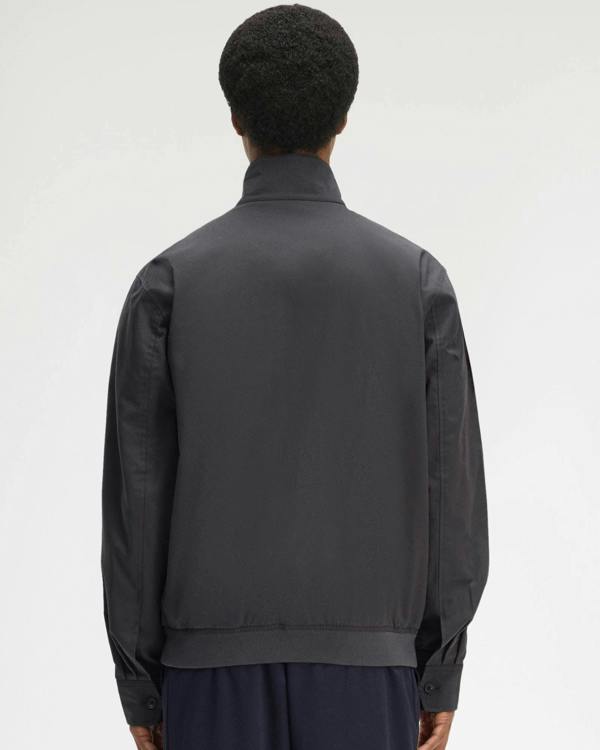 Fred Perry Mens Twill Harrington Jacket - Anchor Grey 297 | CHO | Designer Mens Jackets