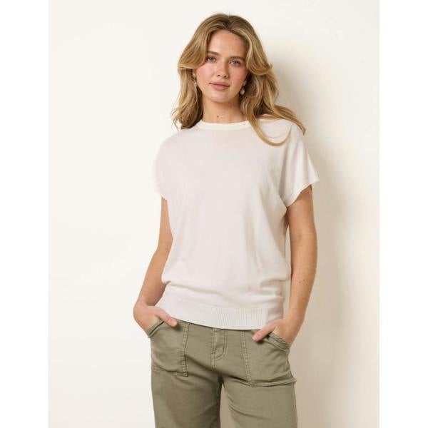 Blue Vanilla Short Sleeve Texture Knit Top