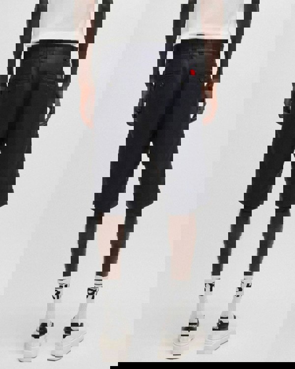 HUGO HUGO Darik241 Mens Regular-Fit Shorts with Slim Leg and Buttoned Pockets