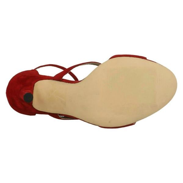 Anne Michelle Ladies Anne Michelle Heeled Sandals With Ankle Buckle