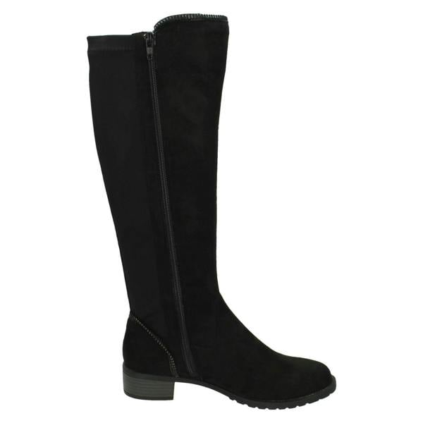 Spot On Ladies Spot On Mid Heel Calf Boots F50868