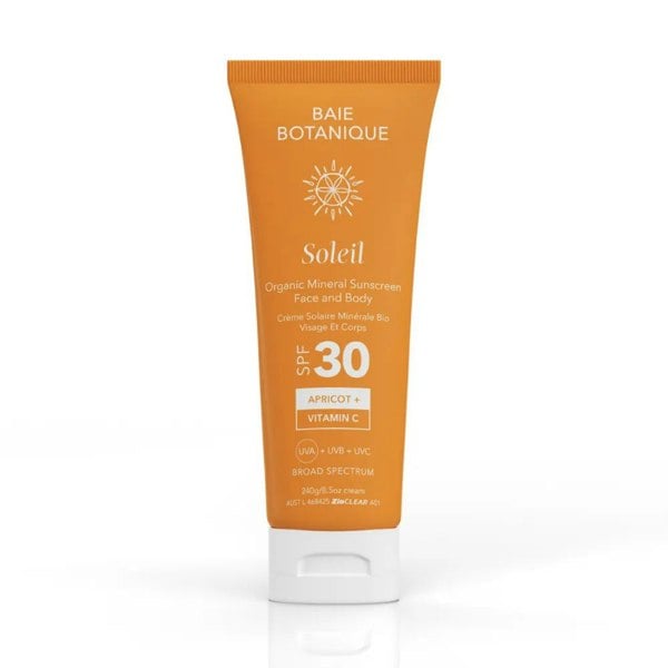 Baie Botanique mineral sunscreen SPF 30 tube for face and body