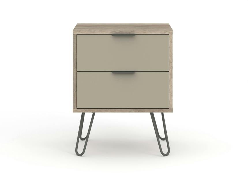 Core Products Set of 2 Augusta Driftwood Industrial Bedside Cabinets